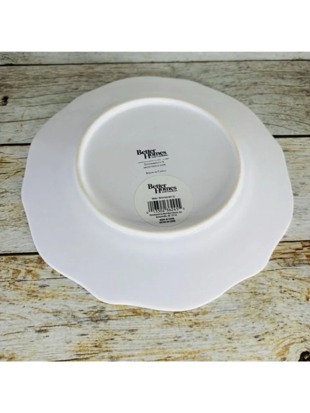 Better Homes And Gardens SUMMERDALE ROSE WHITE Stoneware Lunch Salad Plate Set 4